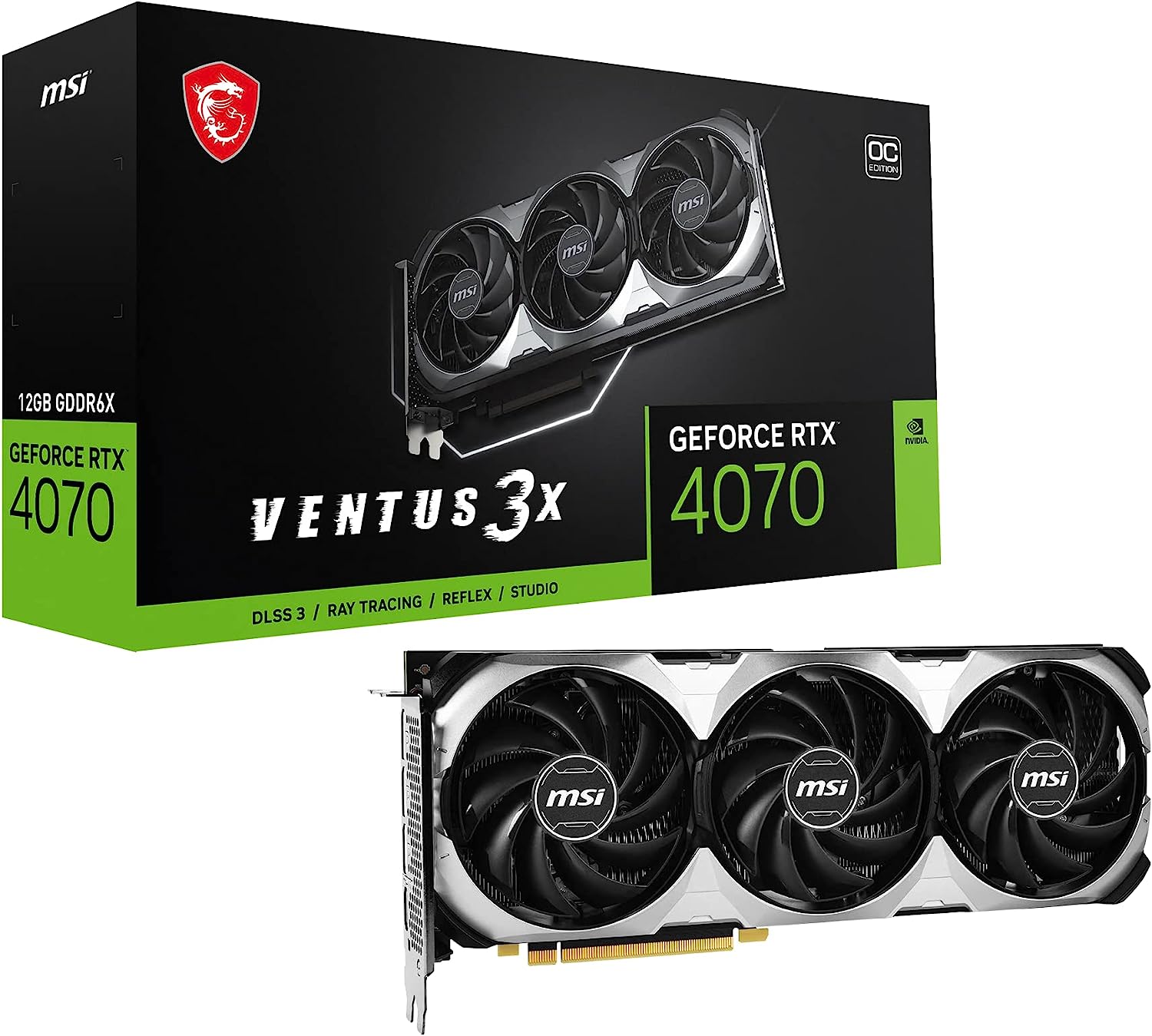 MSI Graphic Card RTX 4070 VENTUS 3X 12GB OC MSI Graphic Card RTX 4070 VENTUS 3X 12GB OC